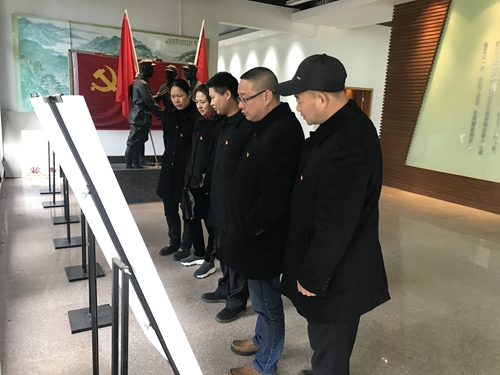 1各黨員游覽館內展板內容,瞻仰革命先烈,緬懷先烈事跡  陳瑩攝.jpg